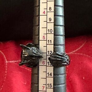 Black Goth Gothic Punk Grunge Emo Owl Witch Ring Size 6 (5/20$)